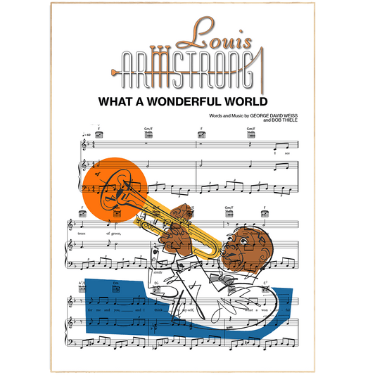 Louis Armstrong - What A Wonderful World Poster - 98typesMusic