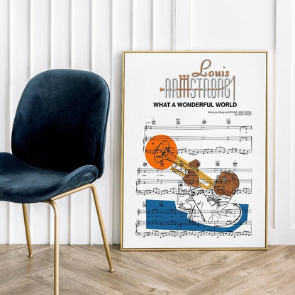 Louis Armstrong - What A Wonderful World Poster - 98typesMusic