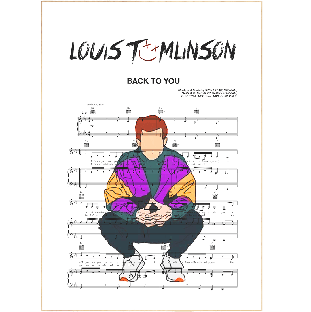 Louis Tomlinson - BACK TO YOU Poster - 98typesMusic