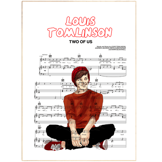 Louis Tomlinson - Two of Us Poster - 98typesMusic