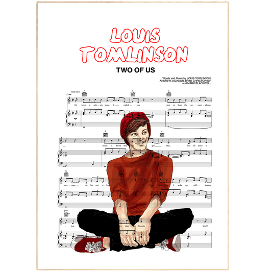 Louis Tomlinson - Two of Us Poster - 98typesMusic