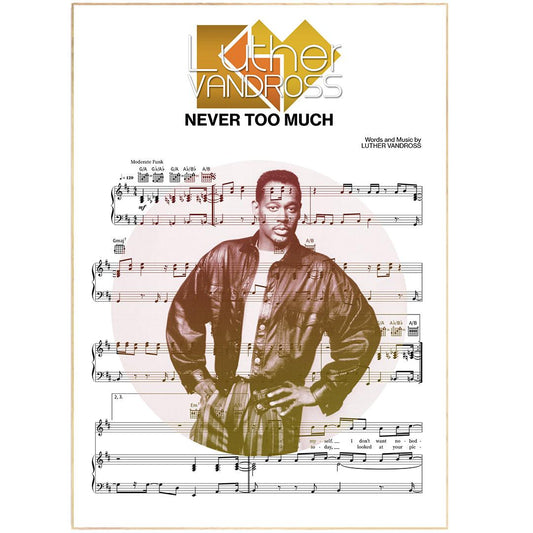 Luther Vandross - Never Too Much Poster - 98typesMusic