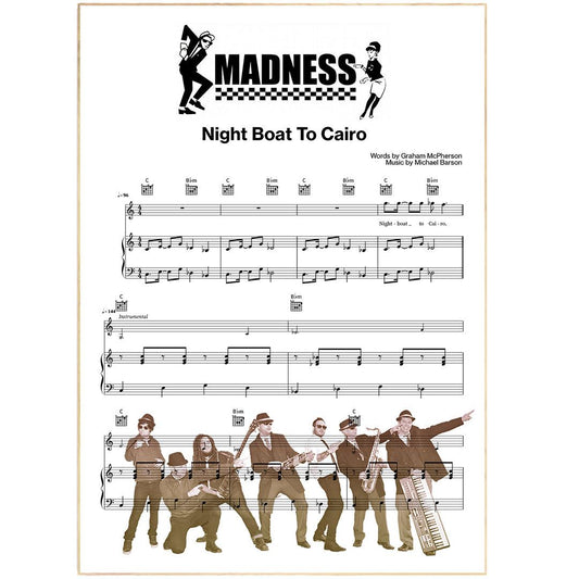 Madness - Night Boat to Cairo Poster - 98typesMusic