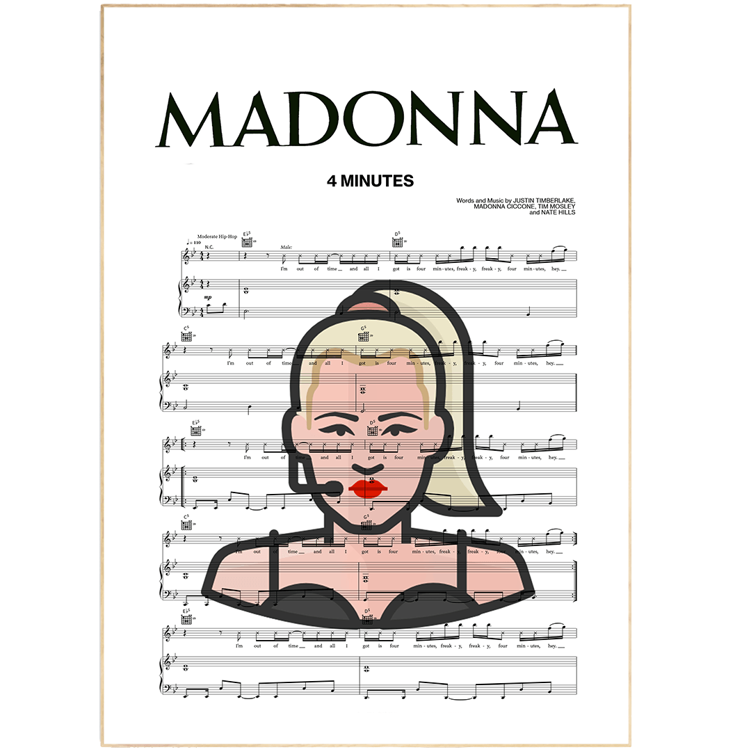 Madonna - 4 MINUTES Poster - 98typesMusic