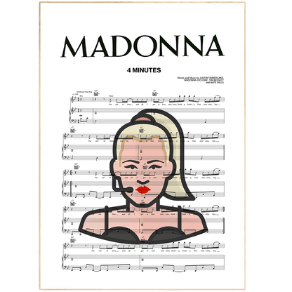 Madonna - 4 MINUTES Poster - 98typesMusic