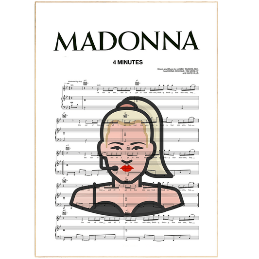 Madonna - 4 MINUTES Poster - 98typesMusic