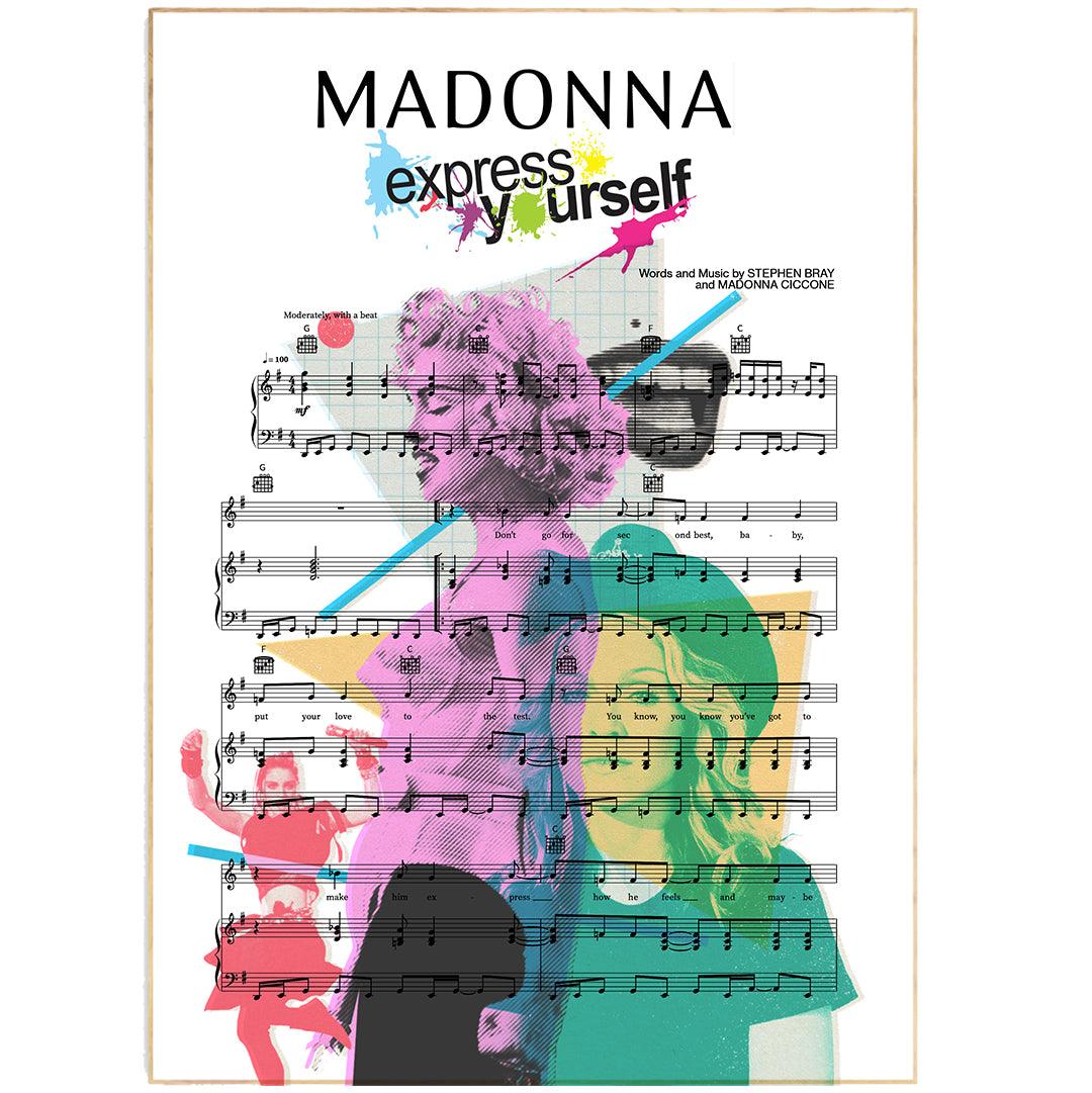 Madonna - Express Yourself Poster - 98typesMusic