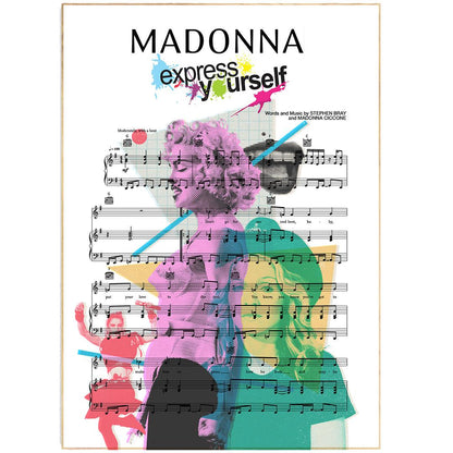 Madonna - Express Yourself Poster - 98typesMusic