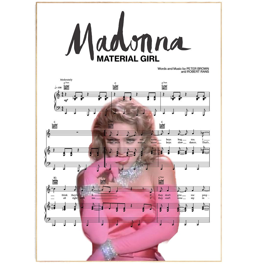 Madonna - Material Girl Poster - 98typesMusic