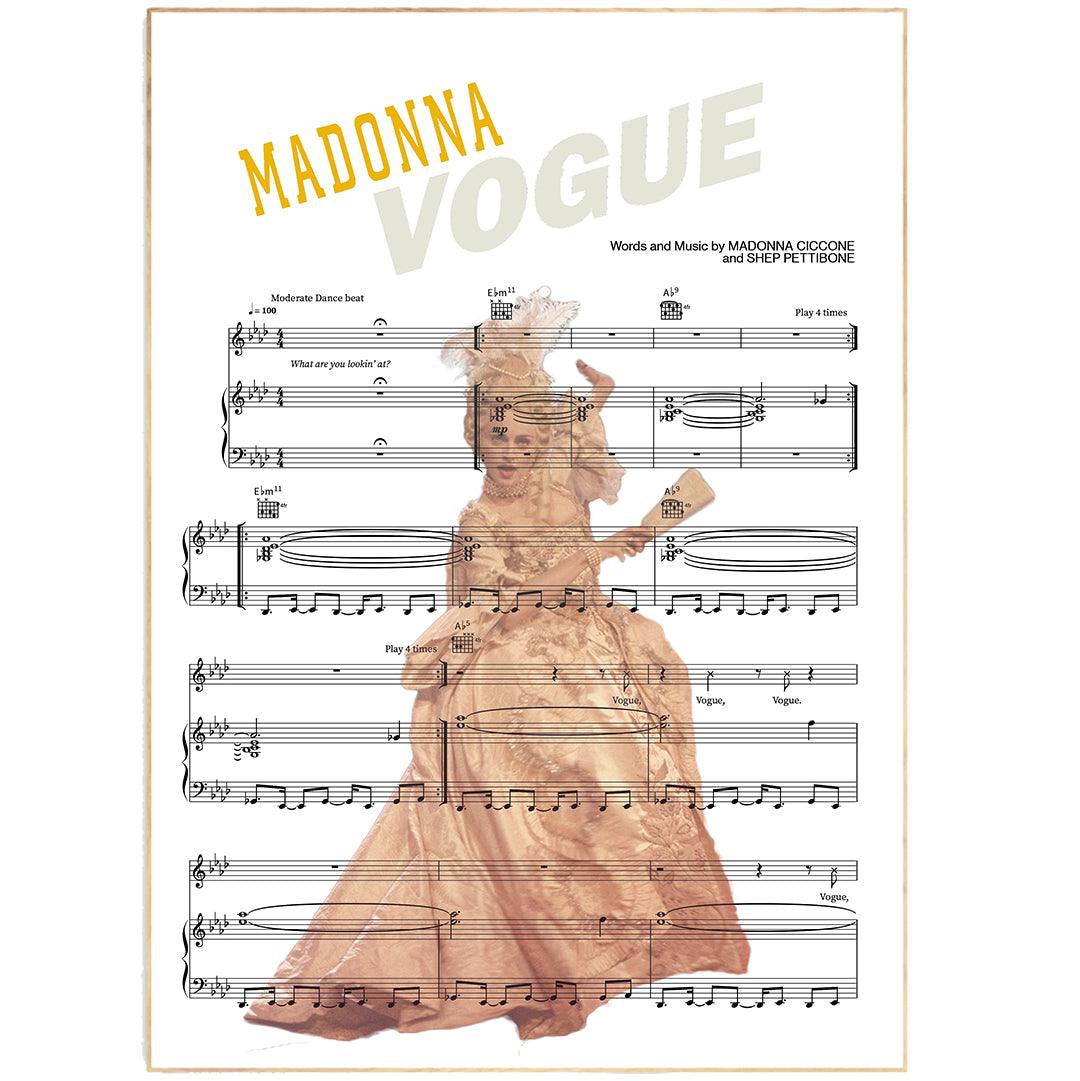 Madonna - Vogue Poster - 98typesMusic