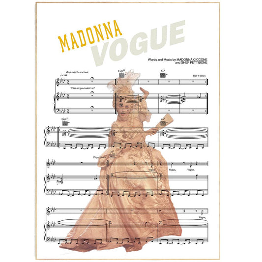 Madonna - Vogue Poster - 98typesMusic