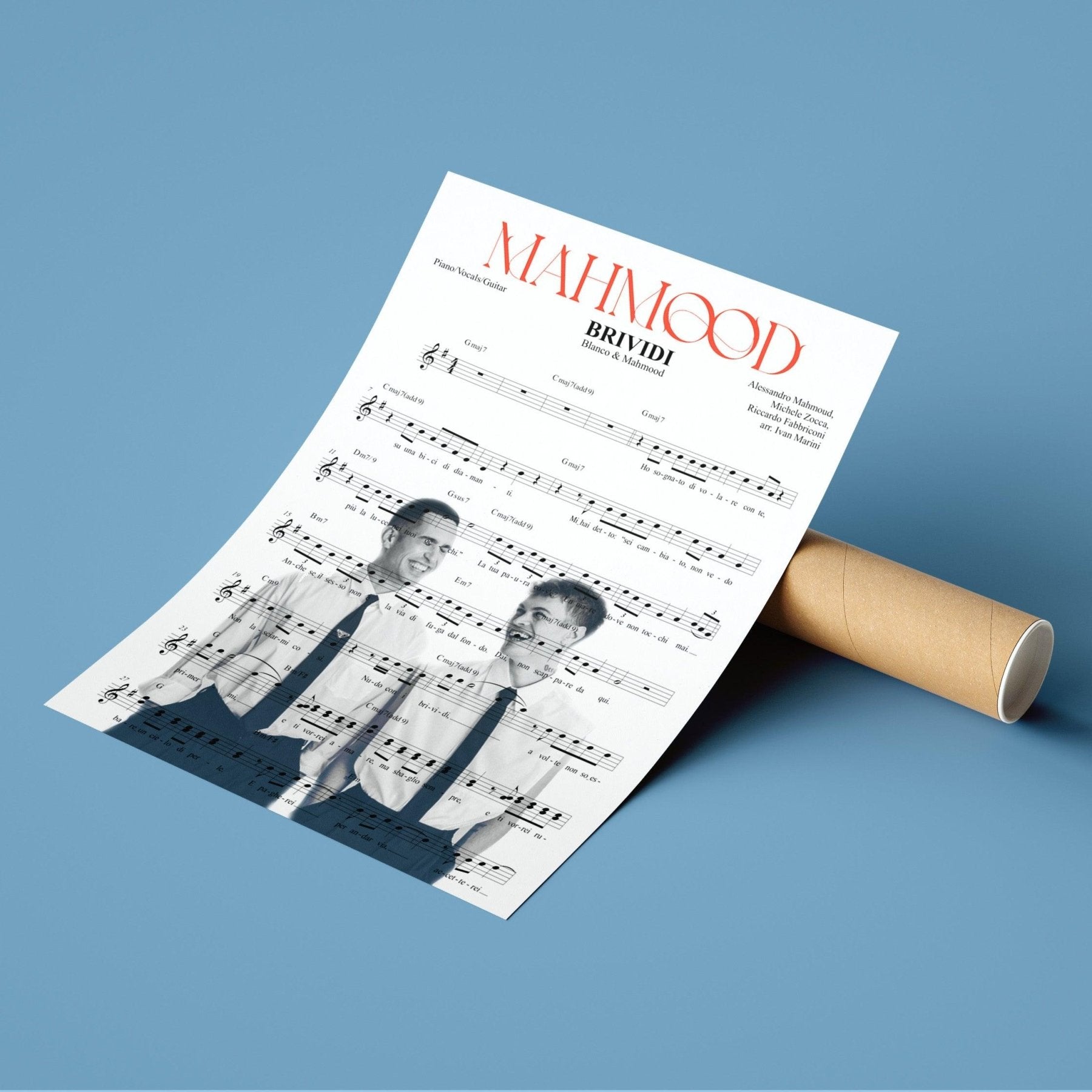 Mahmood & Blanco - Brividi Poster - 98typesMusic