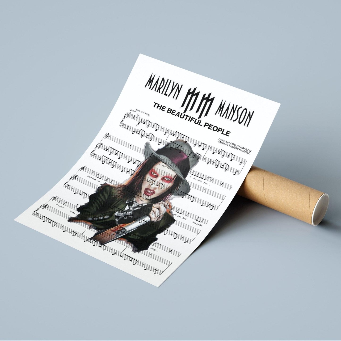 Marilyn Manson - The Beautiful People Poster - 98typesMusic