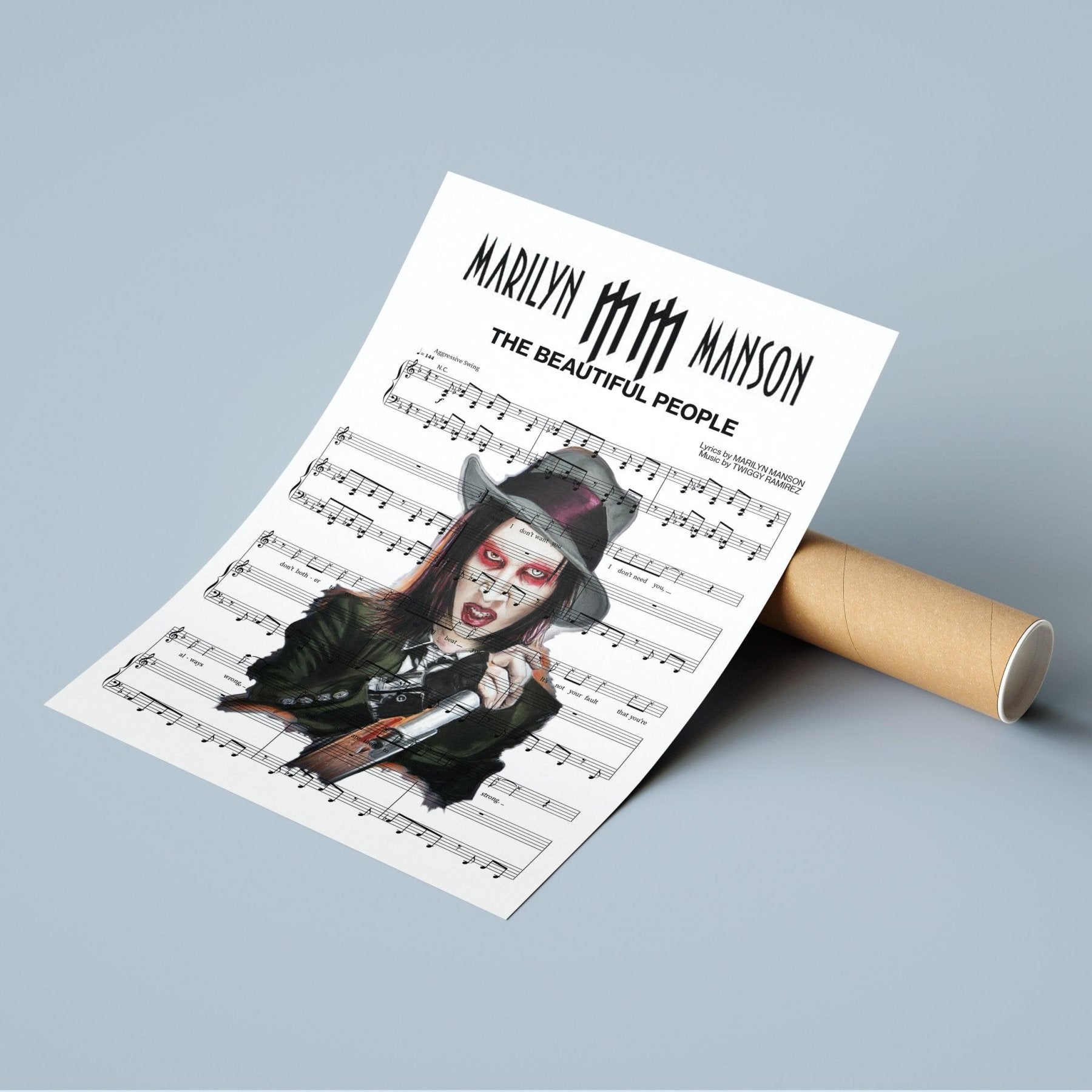 Marilyn Manson - The Beautiful People Poster - 98typesMusic