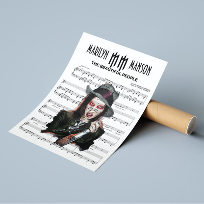 Marilyn Manson - The Beautiful People Poster - 98typesMusic