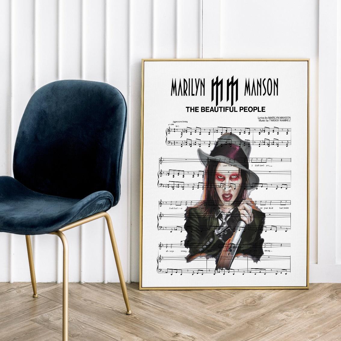 Marilyn Manson - The Beautiful People Poster - 98typesMusic
