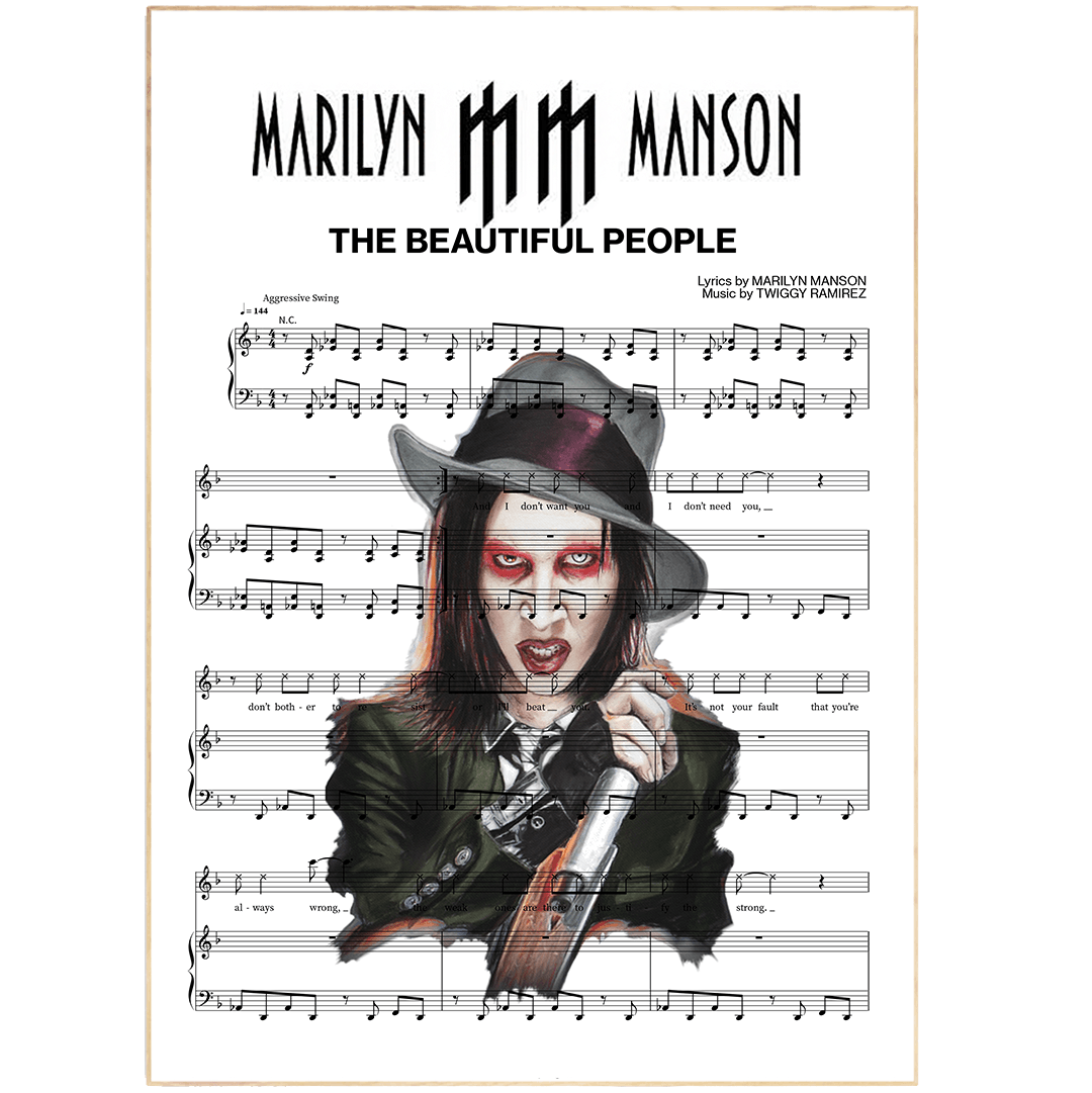 Marilyn Manson - The Beautiful People Poster - 98typesMusic