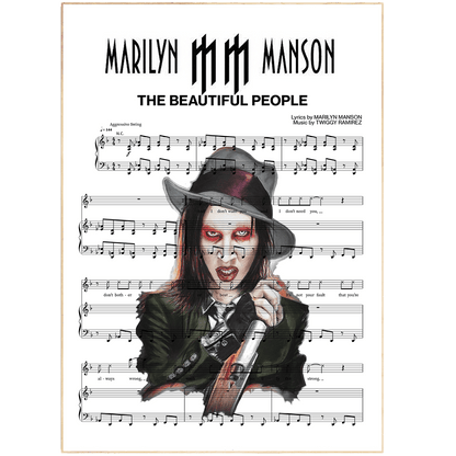 Marilyn Manson - The Beautiful People Poster - 98typesMusic