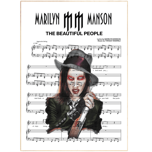 Marilyn Manson - The Beautiful People Poster - 98typesMusic