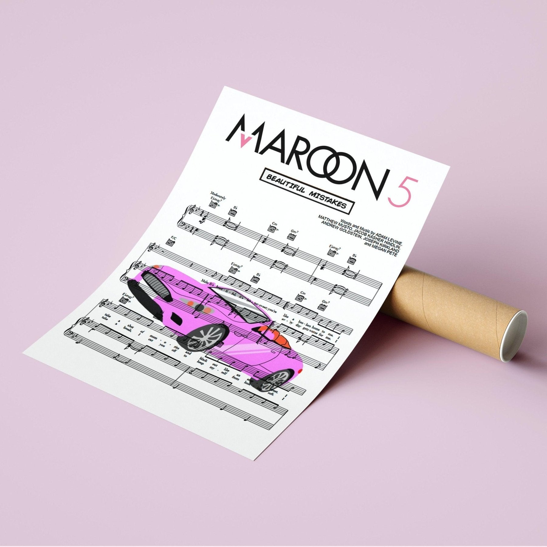 Maroon 5 - Beautiful Mistakes Poster - 98typesMusic