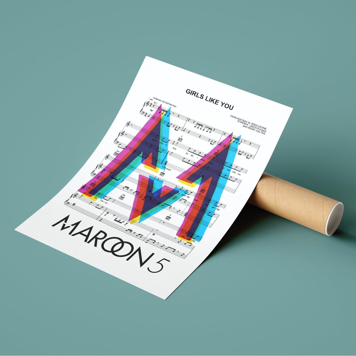 Maroon 5 - Girls Like You Poster - 98typesMusic