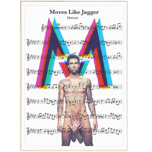 Maroon 5 - Moves Like Jagger Theme Song Print - 98types