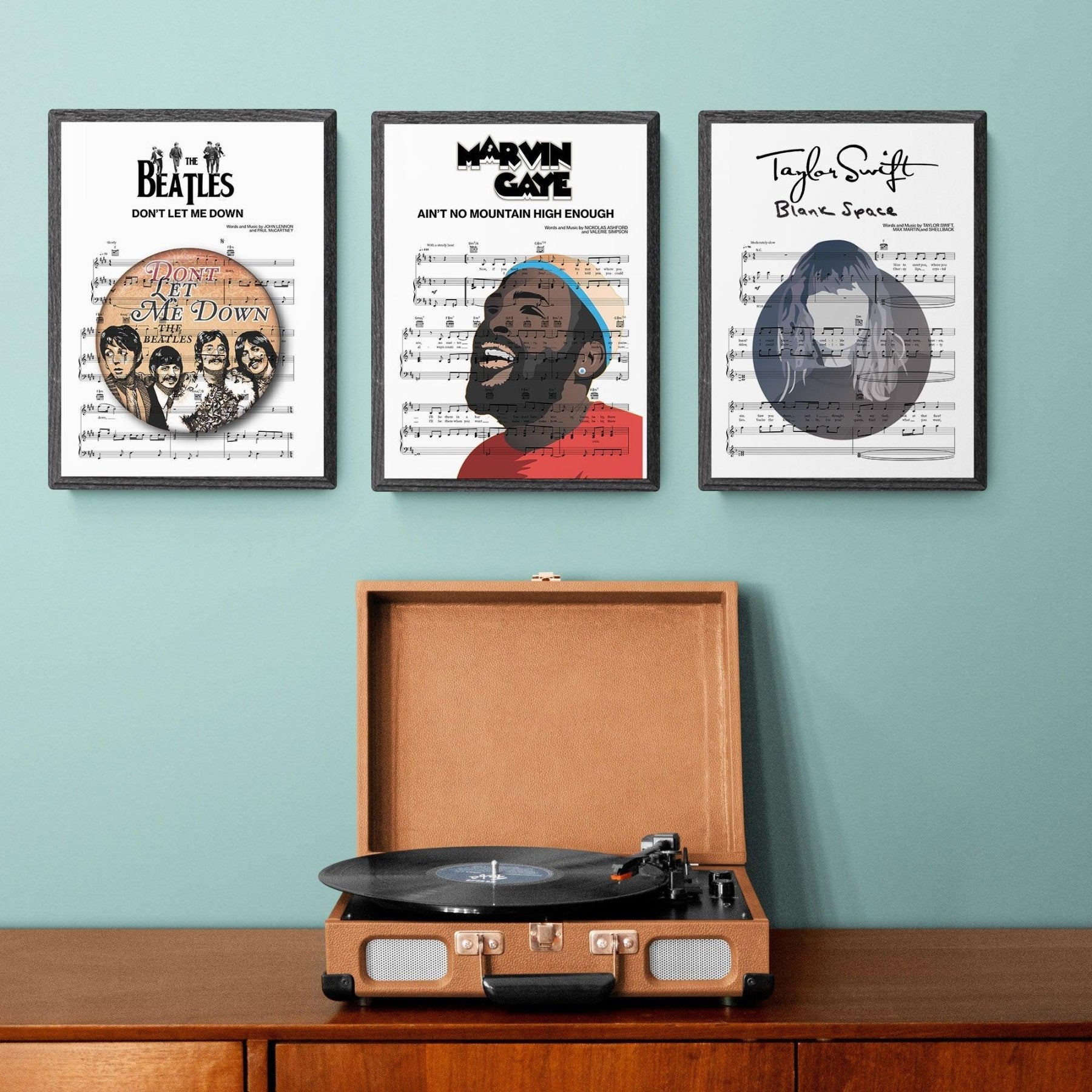 Marvin Gaye - Ain't No Mountain High Enough Poster - 98typesMusic