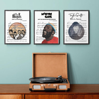 Marvin Gaye - Ain't No Mountain High Enough Poster - 98typesMusic