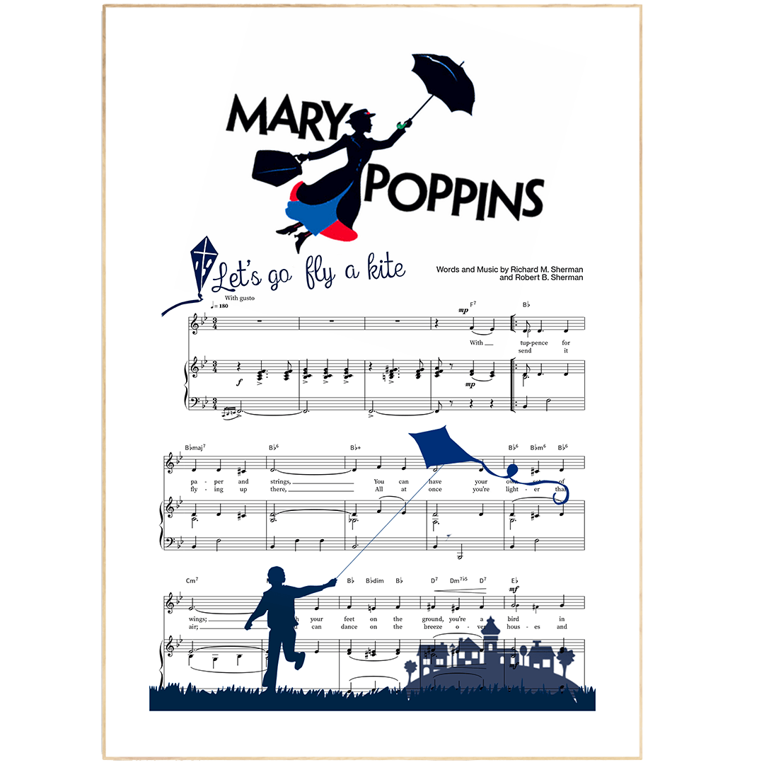 Mary Poppings - LET’S GO FLY A KITE Poster - 98typesMusic