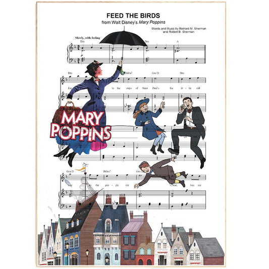 Mary Poppins - Feed The Birds Poster - 98typesMusic