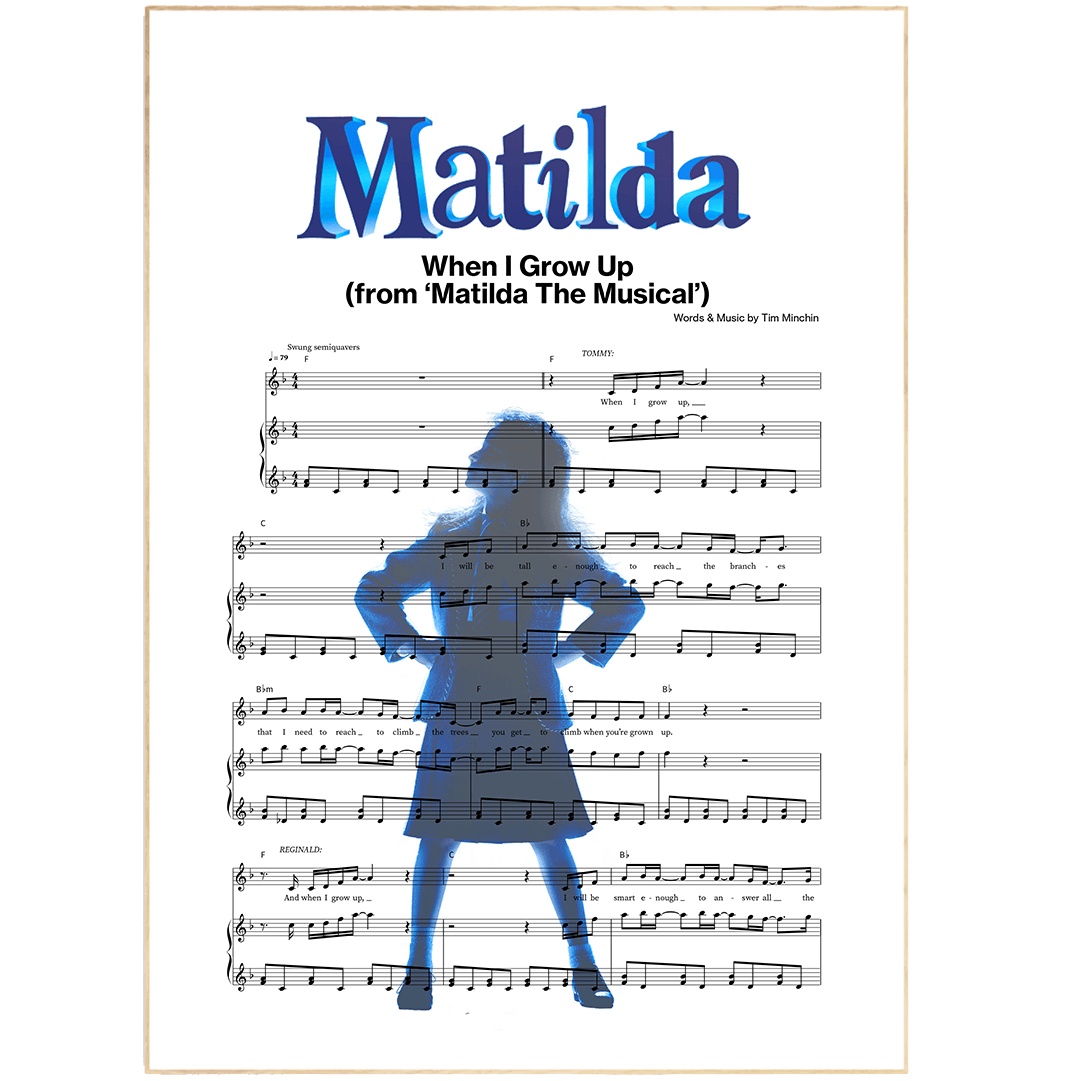 Matilda When I Grow Up Poster - 98typesMusic
