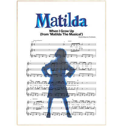 Matilda When I Grow Up Poster - 98typesMusic