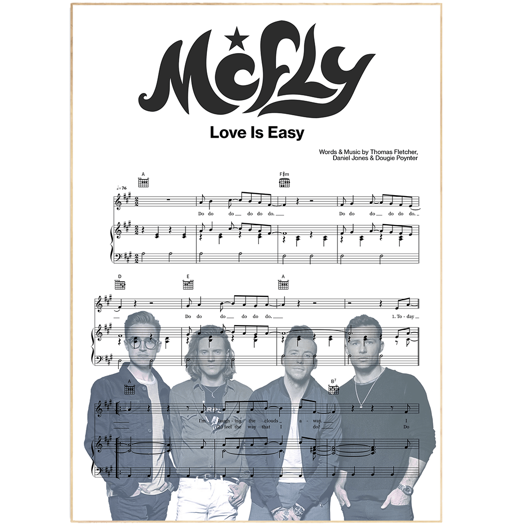 McFly - Love Is Easy Poster - 98typesMusic
