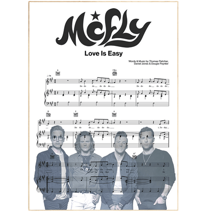 McFly - Love Is Easy Poster - 98typesMusic