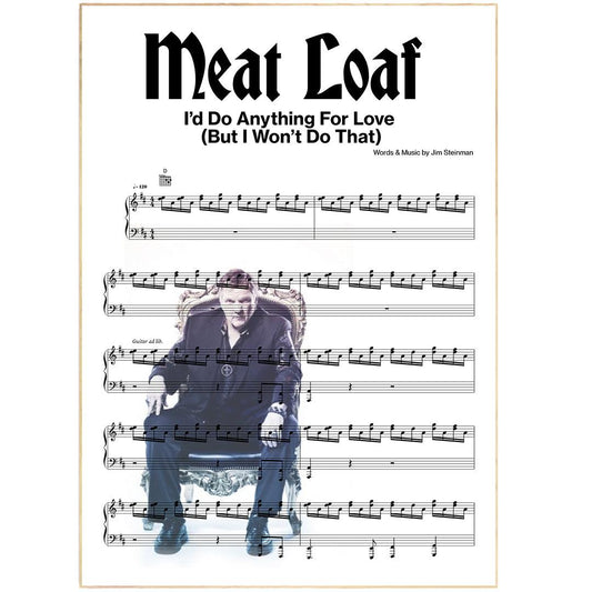 Meat Loaf - I'd Do Anything For Love Poster - 98typesMusic