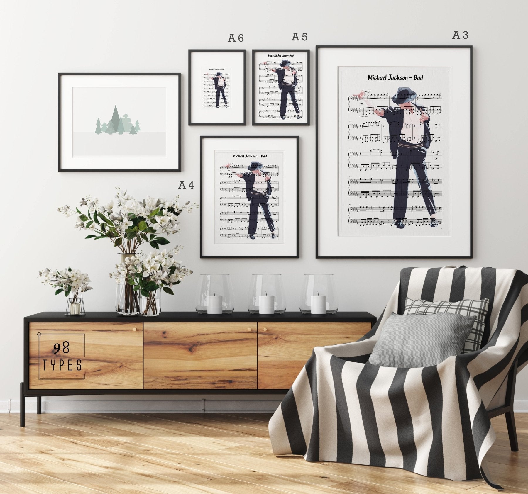 Michael Jackson - Bad song Print - 98typesMusic