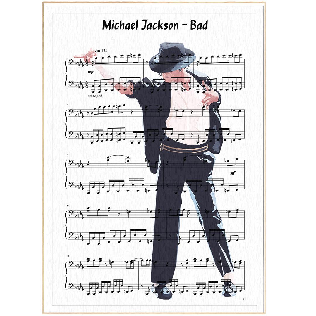 Michael Jackson - Bad song Print - 98typesMusic