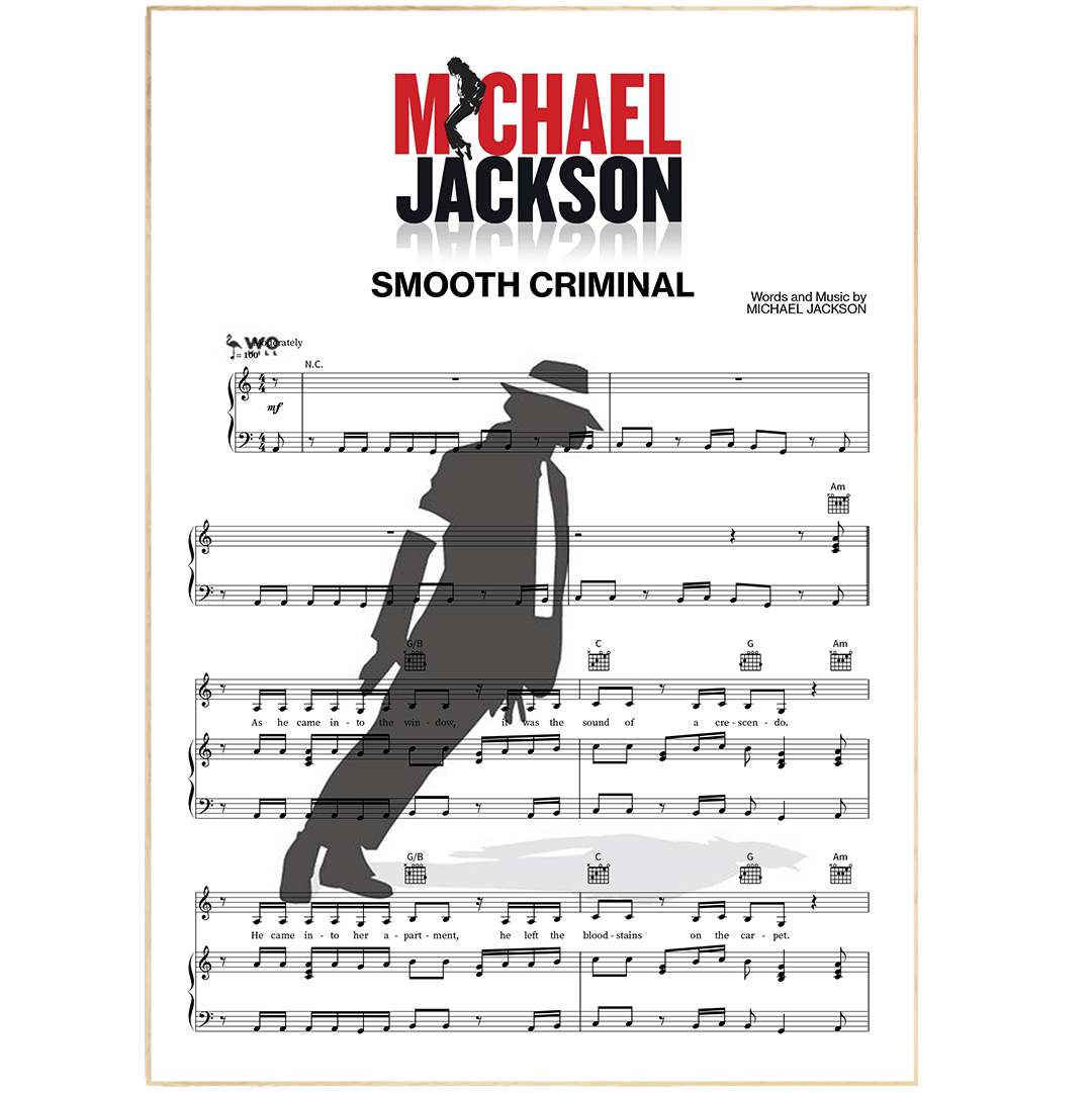 Michael Jackson - Smooth Criminal Poster - 98typesMusic