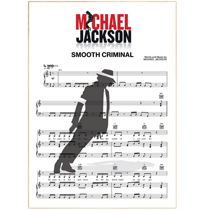 Michael Jackson - Smooth Criminal Poster - 98typesMusic