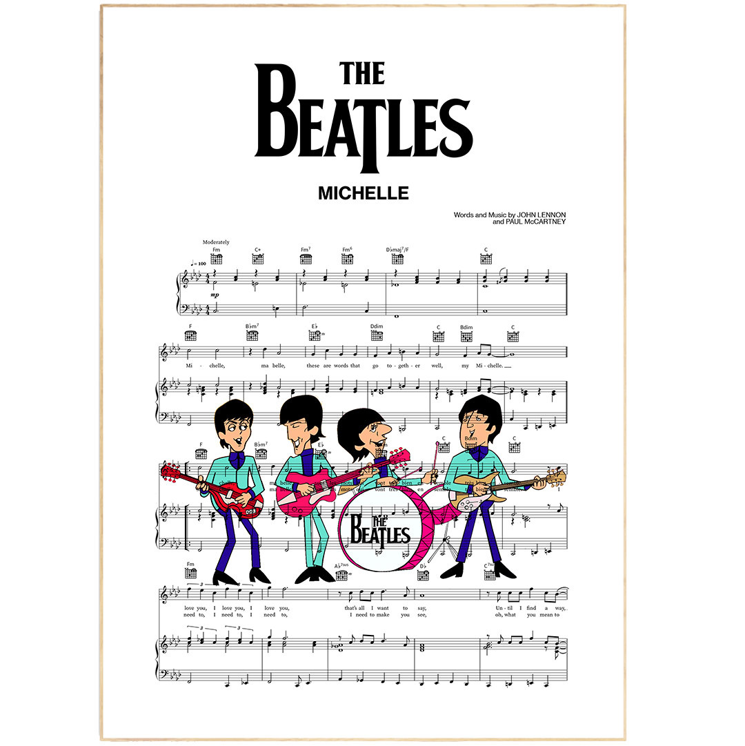 Michelle - The Beatles Print - 98typesMusic