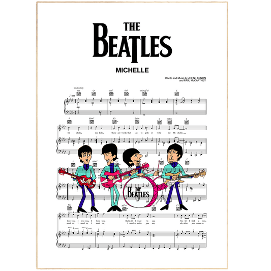 Michelle - The Beatles Print - 98typesMusic