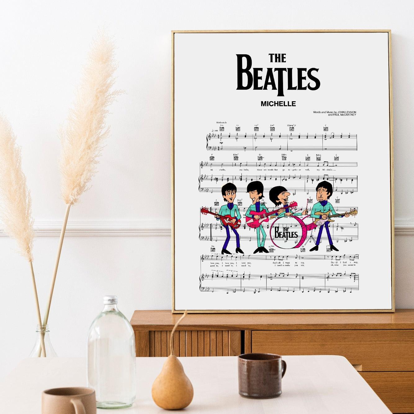 Michelle - The Beatles Print - 98typesMusic