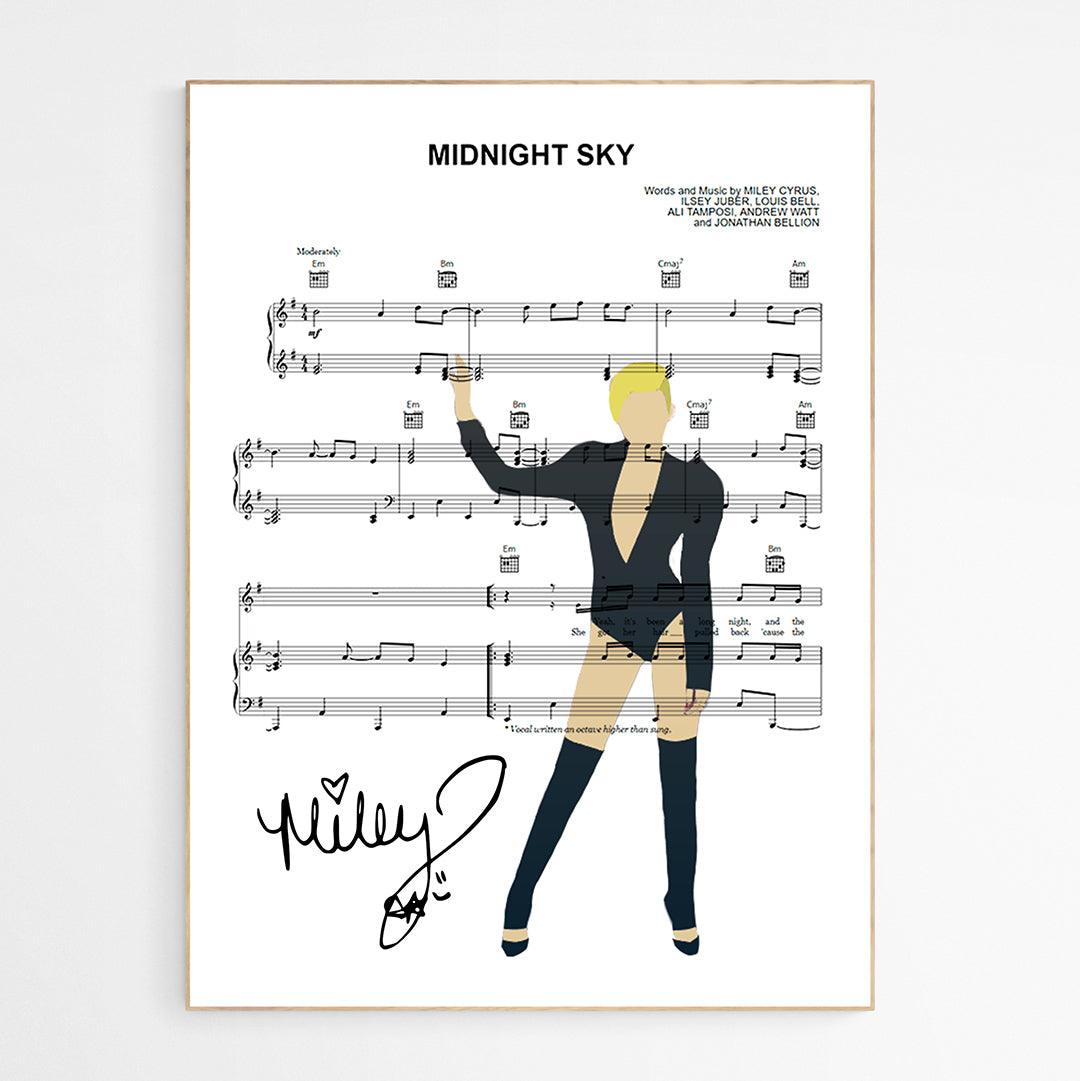 Miley Cyrus - Midnight Sky Poster - 98typesMusic