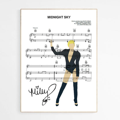 Miley Cyrus - Midnight Sky Poster - 98typesMusic