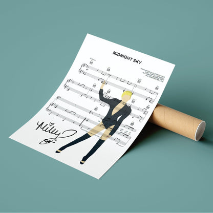 Miley Cyrus - Midnight Sky Poster - 98typesMusic