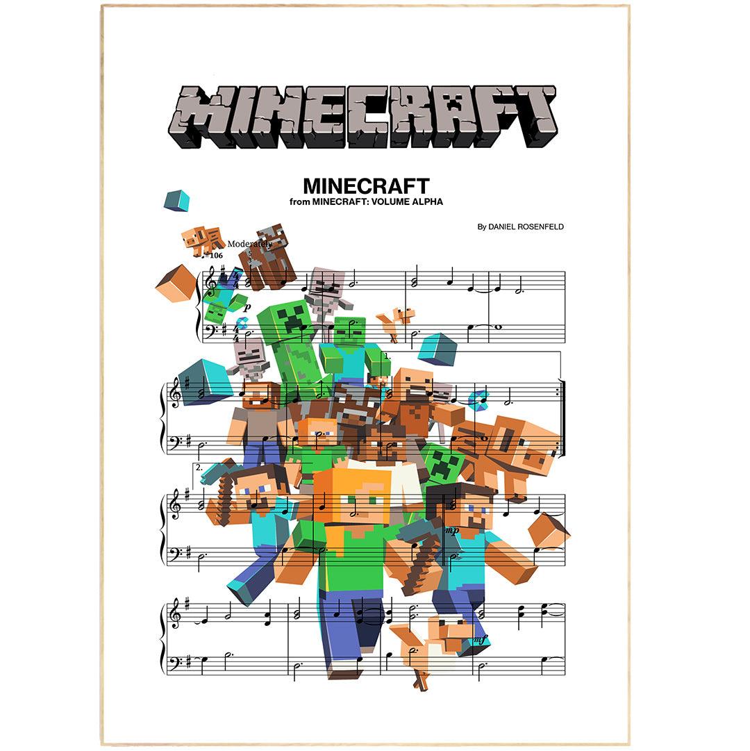 MINECRAFT Main Theme Poster - 98typesMusic