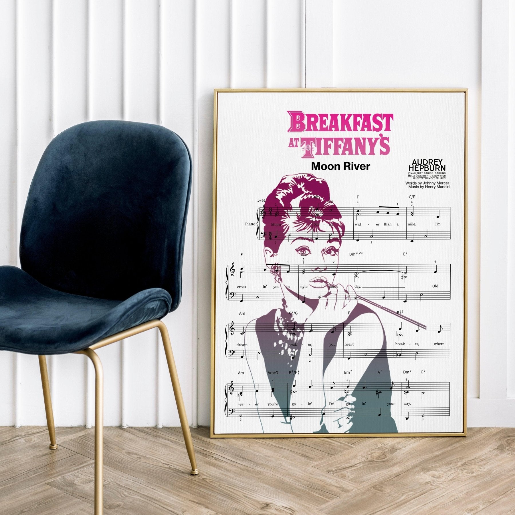 Moon River - Breakfast at Tiffanys Sheet Music Print - 98typesMusic