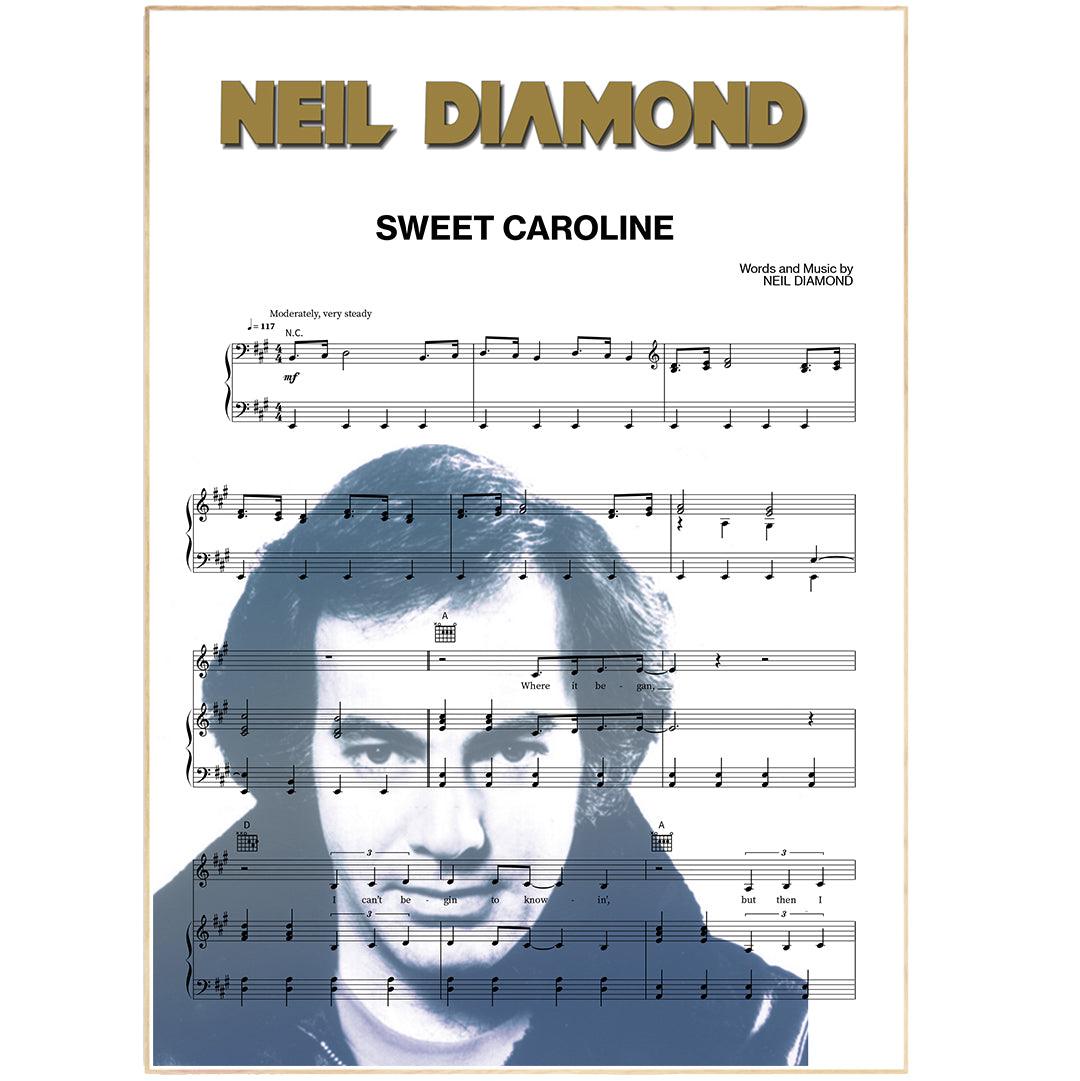 Neil Diamond - Sweet Caroline Poster - 98typesMusic