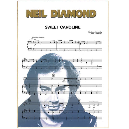 Neil Diamond - Sweet Caroline Poster - 98typesMusic