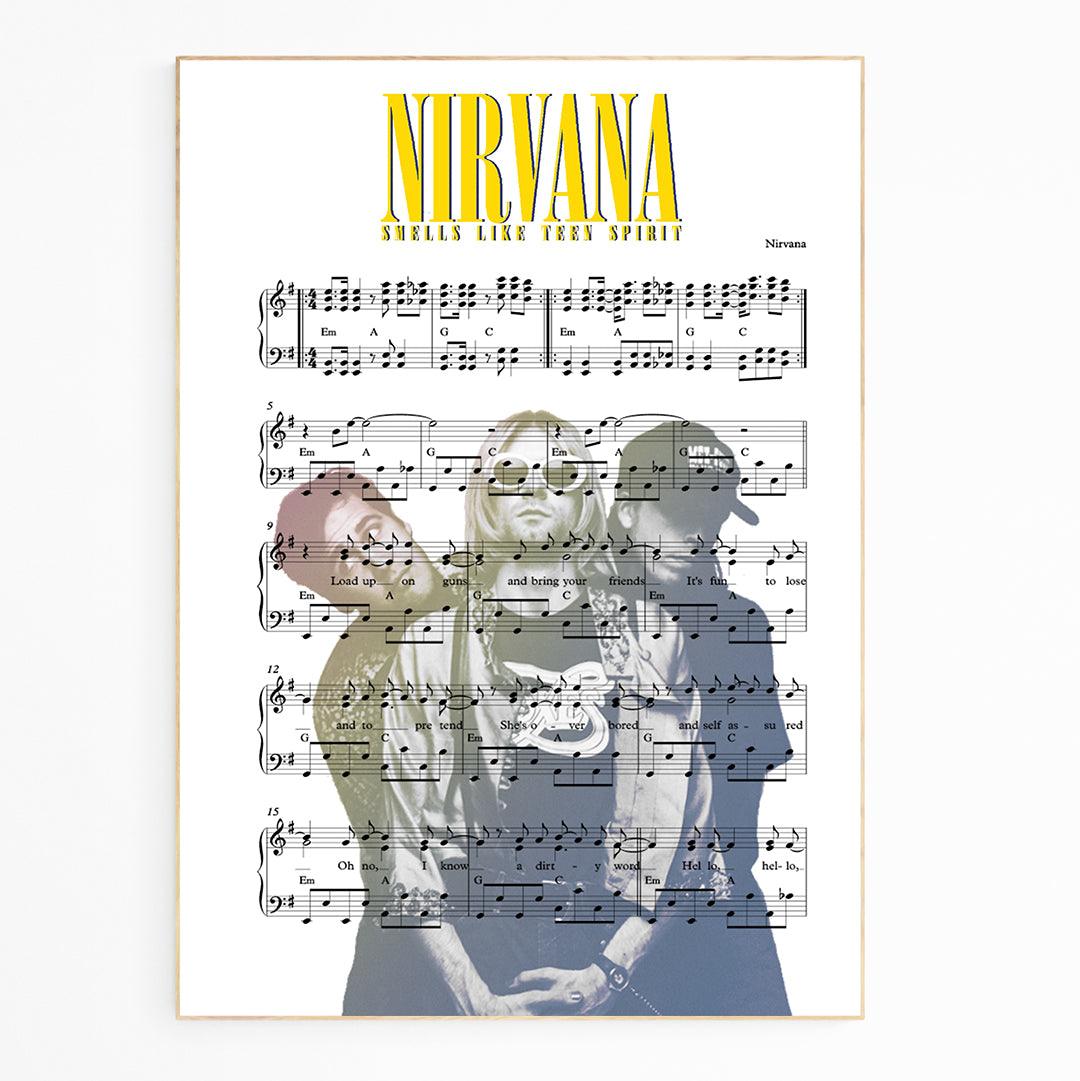 Nirvana • Smells Like Teen Spirit Song Lyric Print - 98typesMusic
